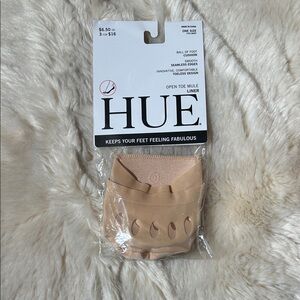 HUE Seamless Open Toe Mule Liner in Beige